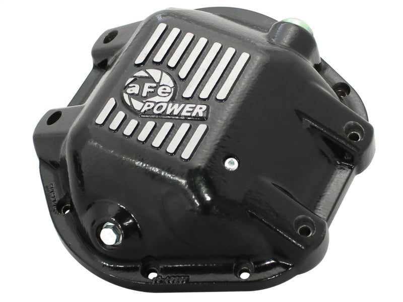 aFe Pro Series Rear Differential Cover Black w/ Machined Fins: Jeep 97-16 46-70162 Photo - Primary
