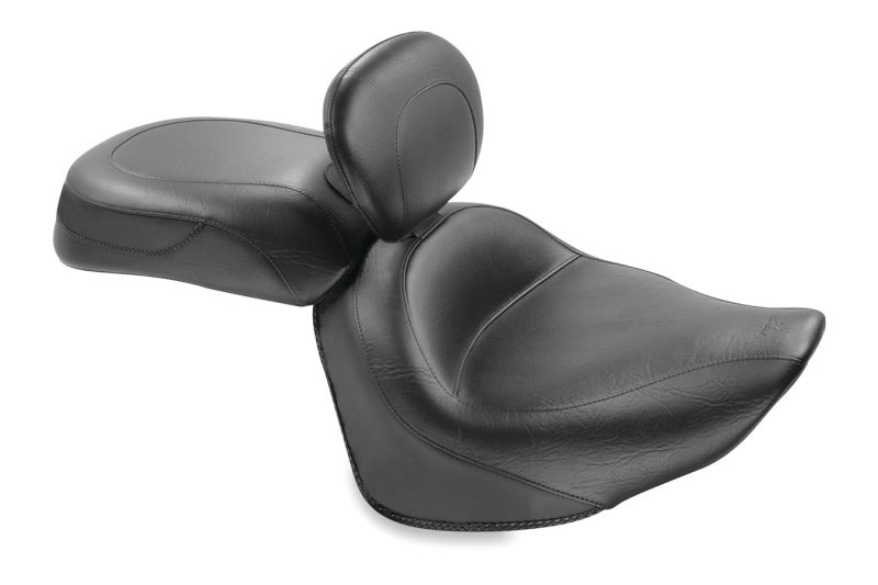 Mustang Motorcycle Mustang 08-17 Yamaha Raider Wide Touring 2PC Seat w/Diver Backrest - Black 79551 79551 Photo - Primary