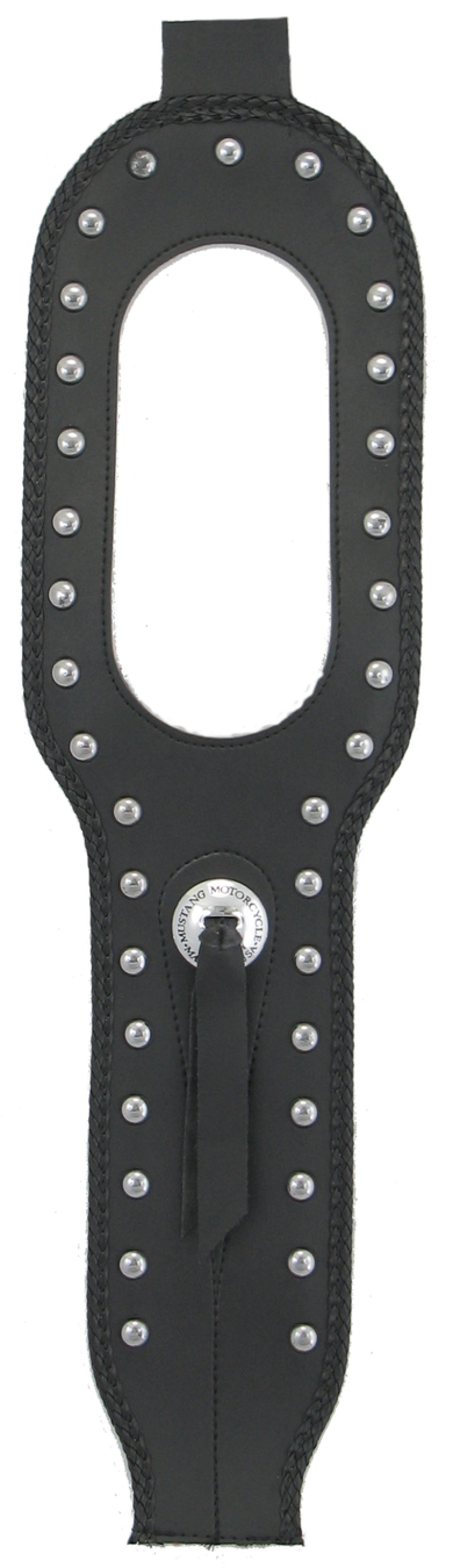 Mustang Motorcycle Mustang 91-03 Harley Dyna Tank Bib w/Studs - Black 93122 93122 Photo - Primary