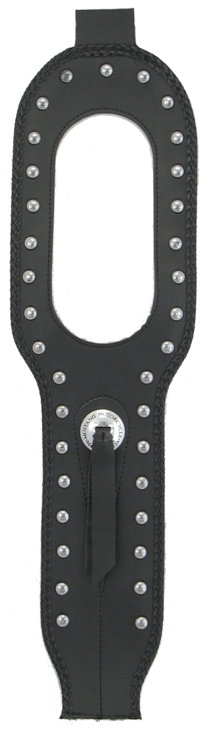 Mustang Motorcycle Mustang 91-03 Harley Dyna Tank Bib w/Studs - Black 93122 93122 Photo - Primary