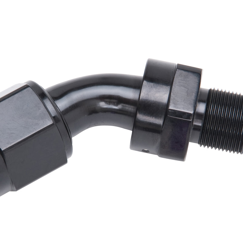 Russell -8 AN Hose End Without Socket 45 Degree Polished and Black Anodized 615103 Photo - Primary