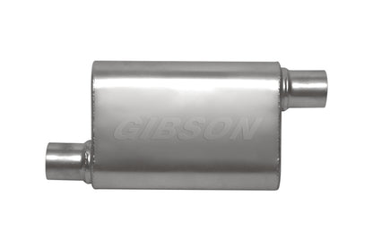 Gibson CFT Superflow Offset/Offset Oval Muffler - 4x9x13in/2.5in Inlet/2.5in Outlet - Stainless 55132S 55132S Photo - Primary