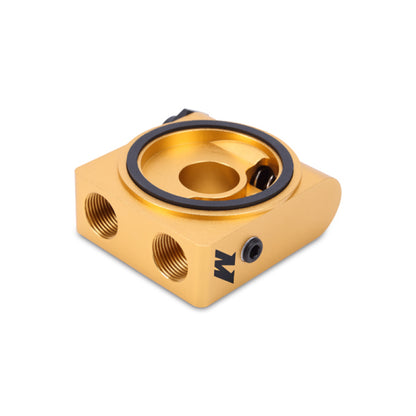 Mishimoto Oil Sandwich Plate Adapter w/ Rear Mounted Thermostat MMOP-SPTR Photo - Close Up