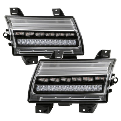 Spyder Jeep Wrangler 2018-2019 ( LED Model Only) LED Front Bumper Lights - Sequential Signal - Black 5086808 5086808 Photo - Primary