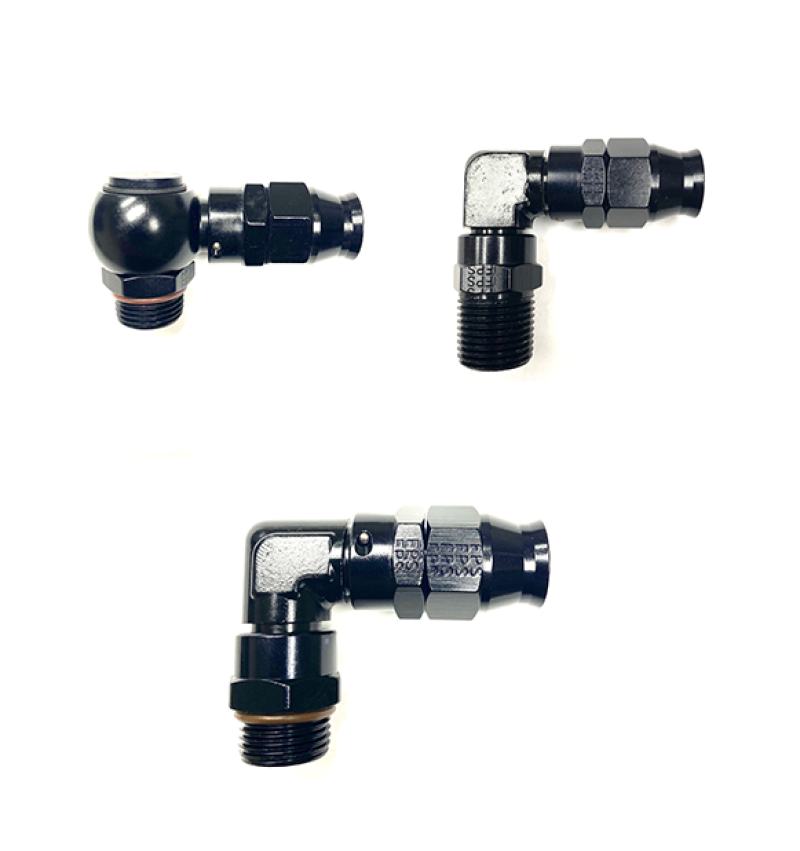 Fragola -10AN 90 Degree Real Street Hose End x -8AN Male ORB (3/4-16) 689709-BL 689709-BL Photo - Primary