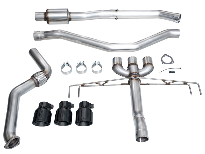 AWE Tuning 2024 Acura Integra Type S DE5 FWD Track Edition Exhaust w/ Triple Diamond Black Tips 3020-53335 3020-53335 Photo - out of package