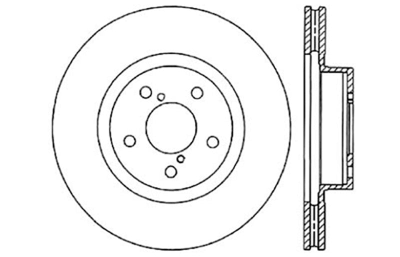 StopTech Disc Brake Rotor 127.47012R 127.47012R Technical Drawing