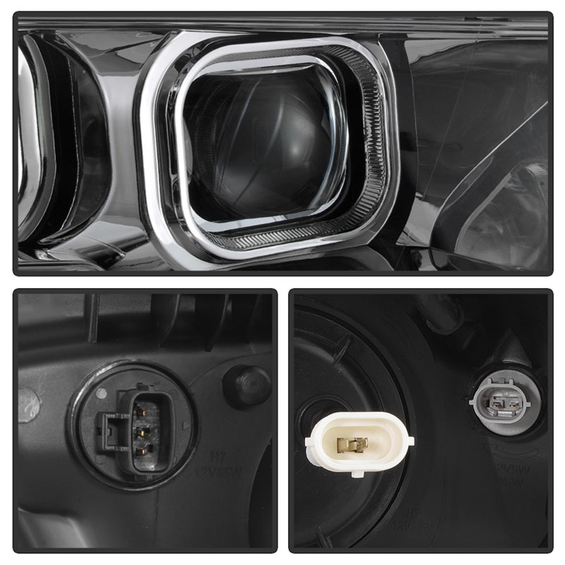 SPYDER xTune 16-18 Toyota Tacoma SR/SR5 DRL Proj Headlights w/Turn Signal - Chrm (PRO-JH-TTA16-SR-C) 9043017 9043017 Photo - Unmounted