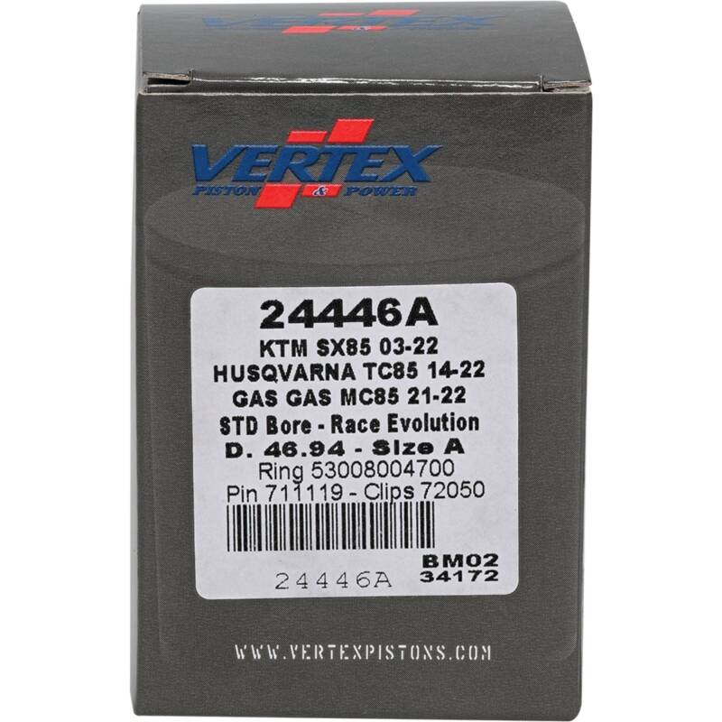 Vertex Pistons Vertex Piston 03-24 KTM 85 SX 85cc Cast Race Evolution Piston Kit 24446A 24446A Photo - Primary