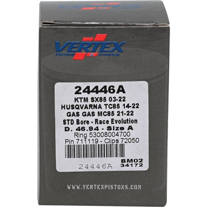 Vertex Pistons Vertex Piston 03-24 KTM 85 SX 85cc Cast Race Evolution Piston Kit 24446A 24446A Photo - Primary