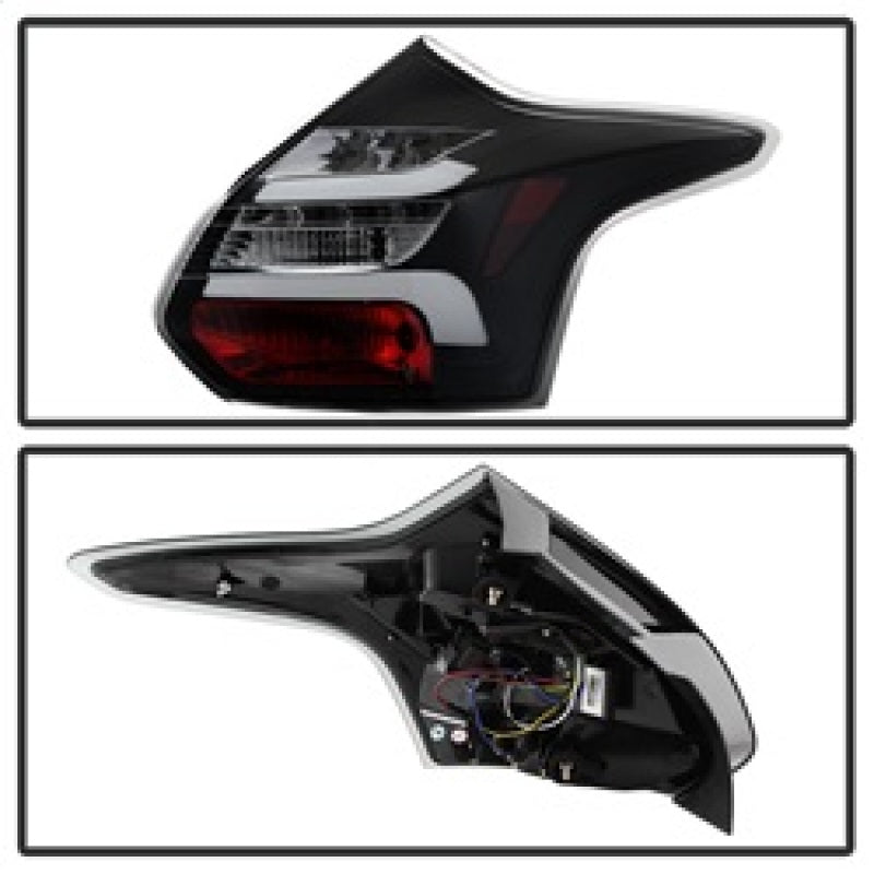 Spyder 12-14 Ford Focus 5DR LED Tail Lights - Black (ALT-YD-FF12-LED-BK) 5085139 5085139 Photo - Unmounted