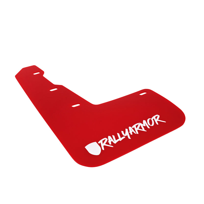Rally Armor 15+ Subaru WRX & STi Sedan Only UR Red Mud Flap w/ White Logo and Altered Font MF32-UR-RD/WH-X MF32-UR-RD/WH-X Photo - Primary
