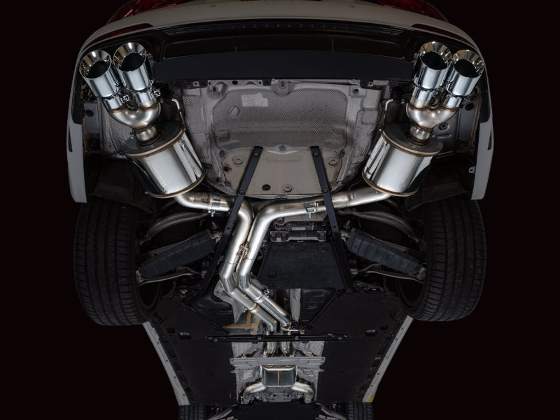 AWE Tuning 19-23 Audi C8 S6/S7 2.9T V6 AWD Touring Edition Exhaust - Chrome Silver Tips 3015-42103 3015-42103 Photo - Mounted
