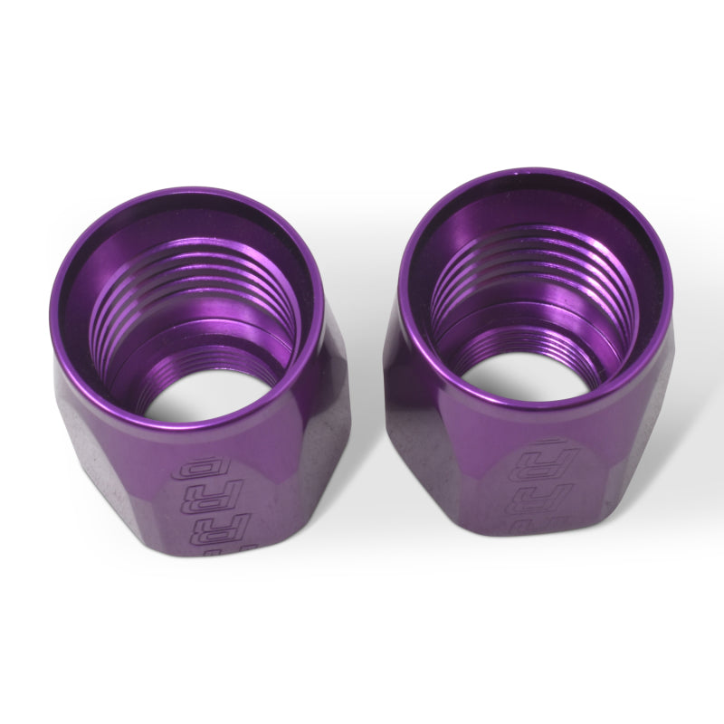 Russell Performance 2-Piece -6 AN Anodized Full Flow Swivel Hose End Sockets (Qty 2) - Purple 615522 615522 Photo - out of package
