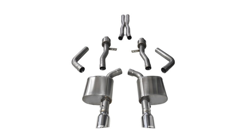 Corsa Performance 15-16 Dodge Charger SRT / Scat Pack / R/T 6.4L Polished Sport Cat-Back 14995 Photo - Primary