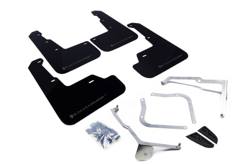 Rally Armor 15+ Subaru WRX & STi Sedan Only UR Black Mud Flap w/ Grey Logo MF32-UR-BLK/GRY Photo - Primary