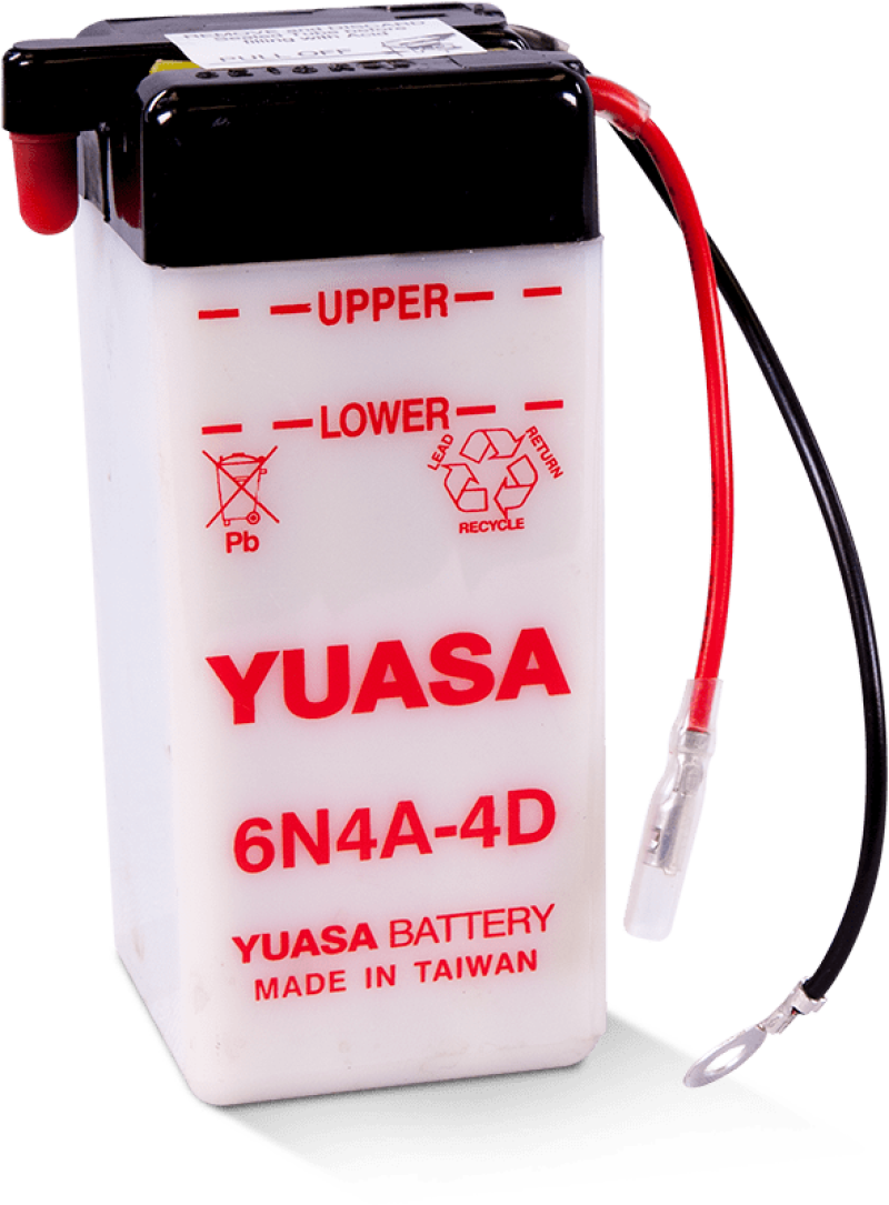 Yuasa Battery Yuasa 6N4A-4D Conventional 6 Volt Battery YUAM26A4B