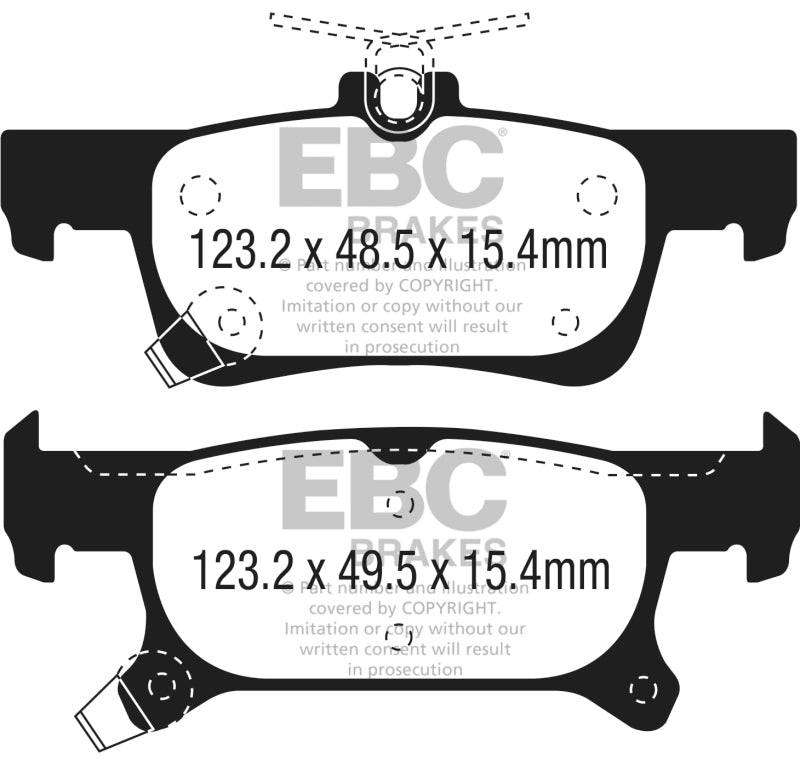 EBC 2016+ Buick Envision 2.0L Turbo Redstuff Rear Brake Pads DP33079C DP33079C Photo - Primary