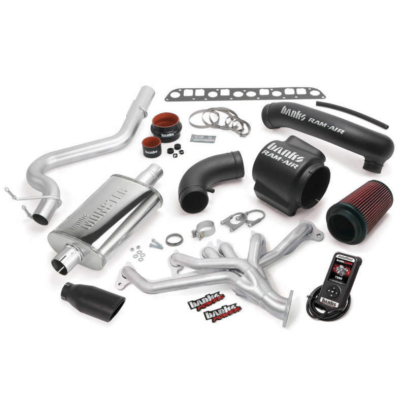 Banks Power 04-06 Jeep 4.0L Wrangler PowerPack System - SS Single Exhaust w/ Black 51335-B Photo - Primary