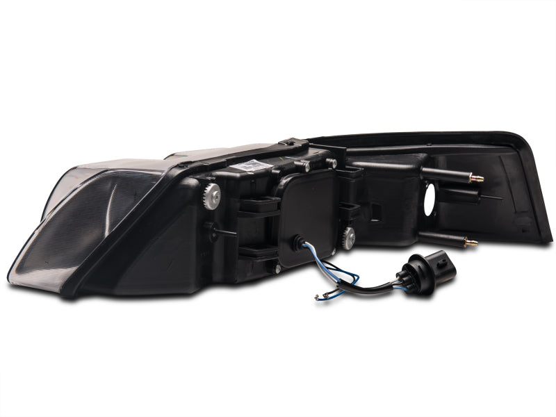 Raxiom 99-04 Ford Mustang Dual LED Halo Projector Headlights- Black Housing (Clear Lens) 101684 101684 Photo - Close Up