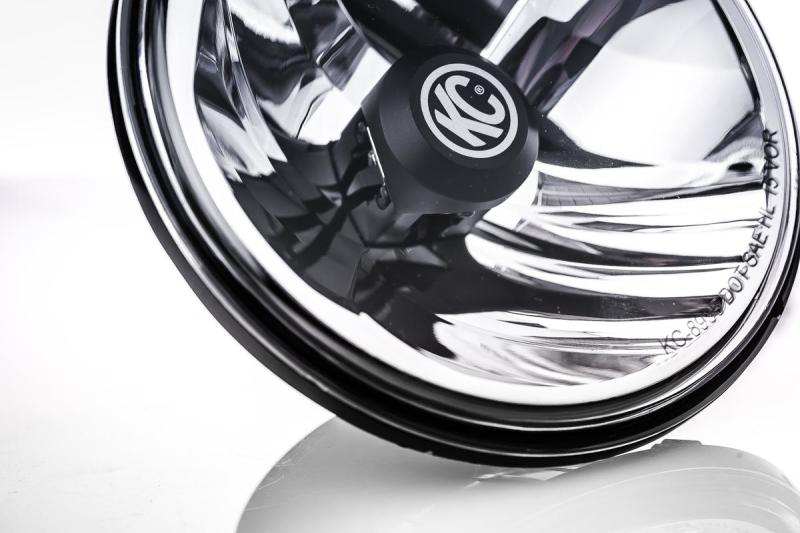 KC HiLiTES 7" Gravity® LED - Single Headlight - SAE/ECE - 40W Driving Beam - for 07-18 Jeep JK 4235 4235 Photo - Primary