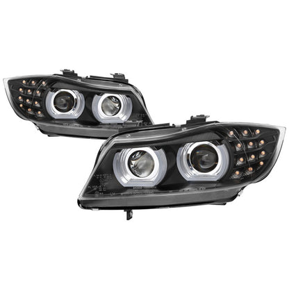 Spyder 09-12 BMW E90 3-Series 4DR HID w/ AFS Only - LED Turn - Black - PRO-YD-BMWE9009-AFSHID-BK 5086495 5086495 Photo - Primary