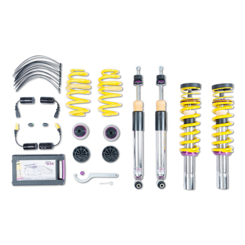 KW Suspension Coilover Kit V3 2017+ Audi A4 (B9) Sedan w/ Electronic Dampers 352100BJ Photo - Primary