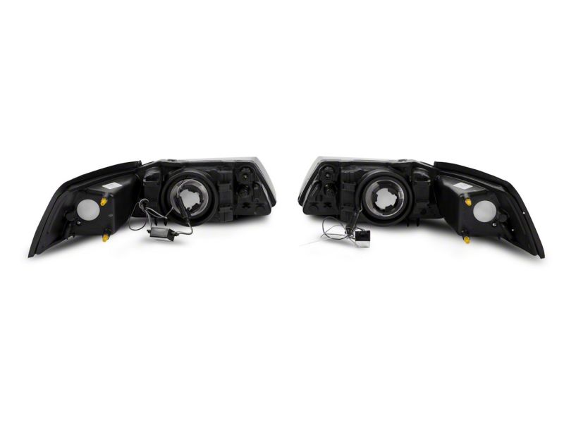 Raxiom 99-04 Ford Mustang Axial Series Headlights w/ LED Bar- Blk Housing (Clear Lens) 422712 422712 Photo - Close Up