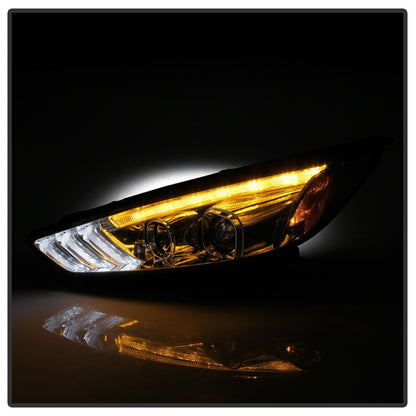 Spyder 15-18 Ford Focus Projector Headlights - Seq Turn Light Bar - Chrome PRO-YD-FF15-LBSEQ-C 5086457 5086457 Photo - Unmounted
