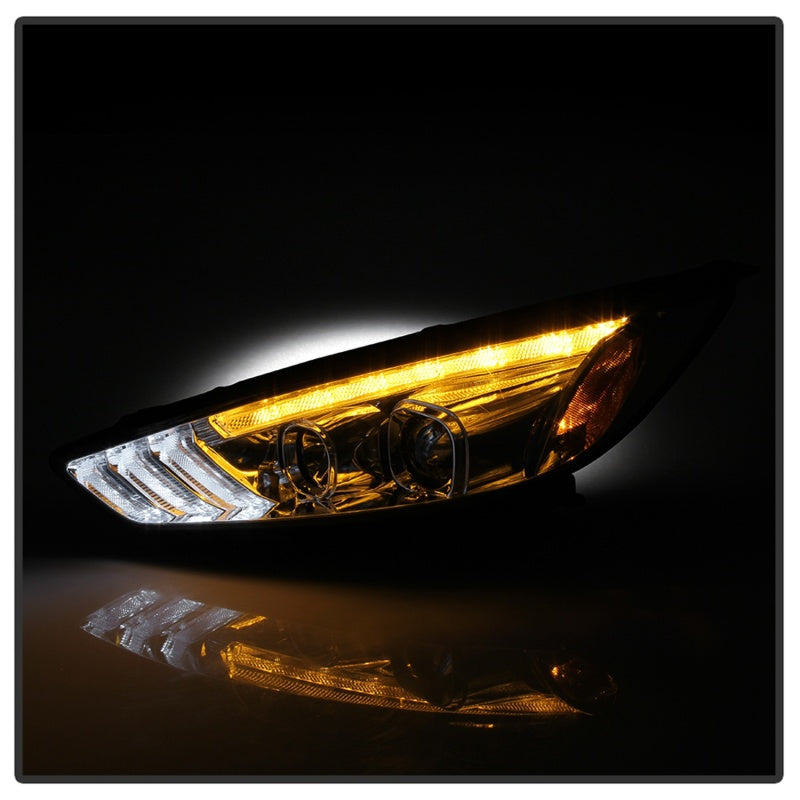 Spyder 15-18 Ford Focus Projector Headlights - Seq Turn Light Bar - Chrome PRO-YD-FF15-LBSEQ-C 5086457 5086457 Photo - Unmounted