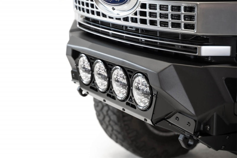 Addictive Desert Designs 17-20 Ford Super Duty Bomber Front Bumper w/ Mounts For 4 Rigid 360 6in F160014110103 F160014110103 Photo - Mounted