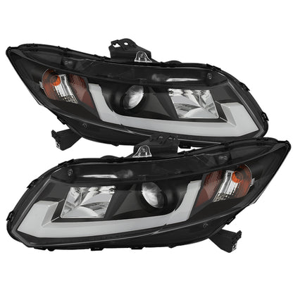 Spyder Honda Civic 2012-2014 Projector Headlights - Light Bar DRL Black PRO-YD-HC12-DRL-BK 5076519 5076519 Photo - Primary