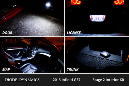 Diode Dynamics 07-15 Infiniti G37 Sedan Interior LED Kit Cool White Stage 1 DD0527 DD0527 User 4
