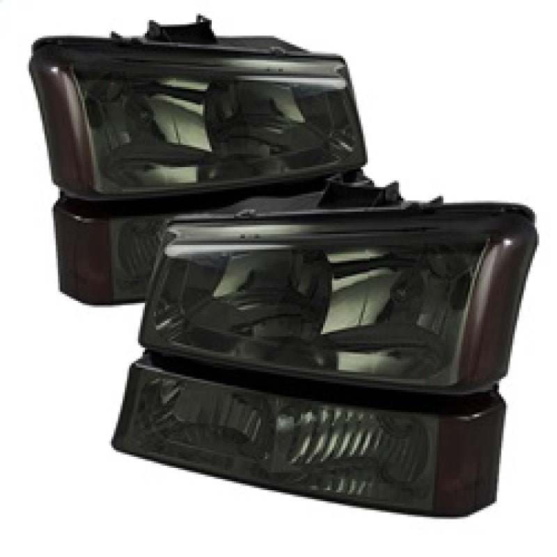 SPYDER Xtune Chevy Silverado 2500HD 03-06 Crystal Headlights w/ Amber Lights Smoke HD-JH-CSIL03-AM-SM-SET 5064523 5064523 Photo - Primary