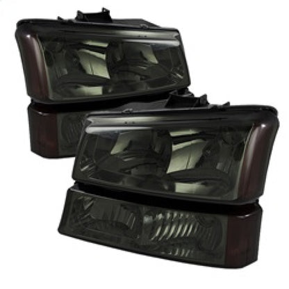SPYDER Xtune Chevy Silverado 2500HD 03-06 Crystal Headlights w/ Amber Lights Smoke HD-JH-CSIL03-AM-SM-SET 5064523 5064523 Photo - Primary