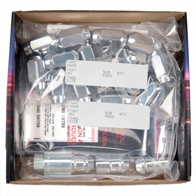 McGard 6 Lug Hex Install Kit w/Locks (Cone Seat Nut) 1/2-20 / 13/16 Hex / 1.5in. Length - Chrome 84630 84630 Photo - in package