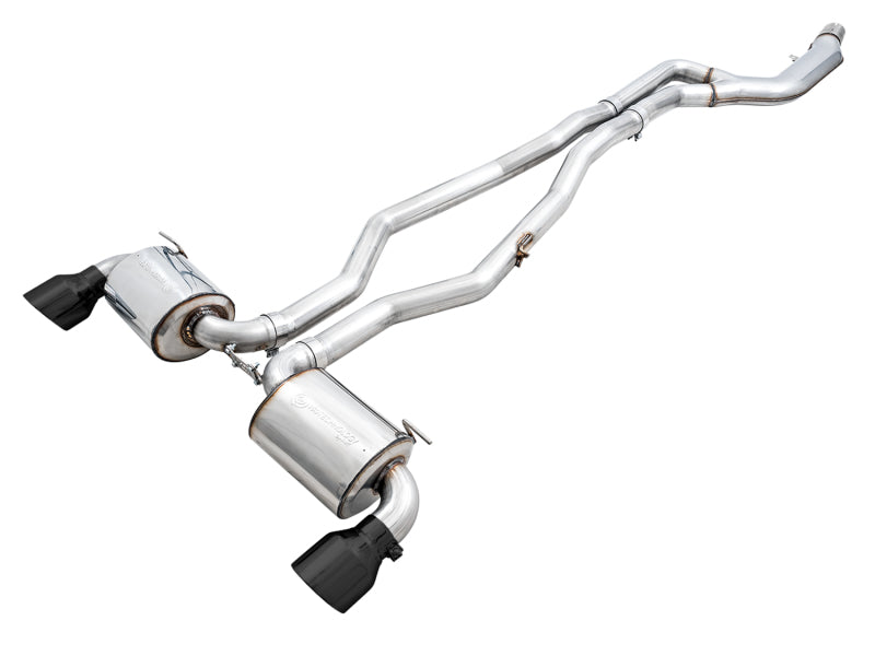 AWE 2020 Toyota Supra A90 Non-Resonated Touring Edition Exhaust - 5in Diamond Black Tips 3020-33072 3020-33072 Photo - Primary