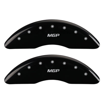 MGP 2 Caliper Covers Engraved Front MGP Black Finish Silver Characters 2007 GMC Canyon 34213FMGPBK 34213FMGPBK Photo - Primary