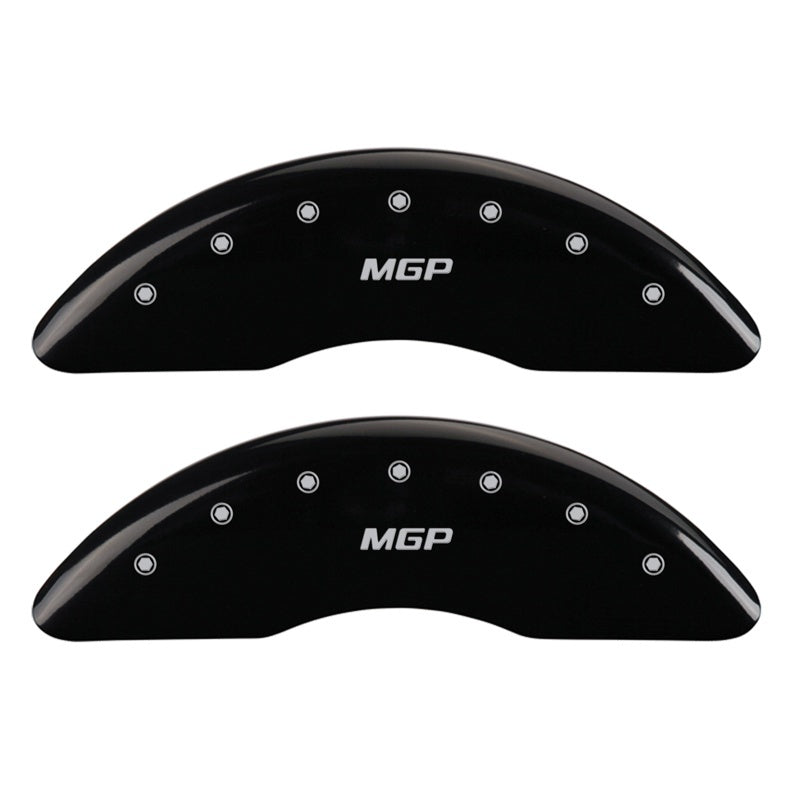 MGP 2 Caliper Covers Engraved Front MGP Black Finish Silver Characters 2007 GMC Canyon 34213FMGPBK 34213FMGPBK Photo - Primary