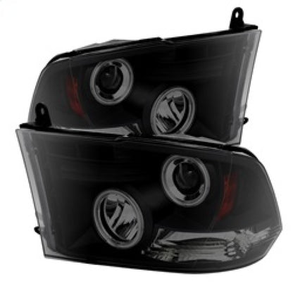 Spyder Dodge Ram 1500 09-14 Projector Halogen Model- CCFL Halo LED - Blk Smke PRO-YD-DR09-CCFL-BSM 5078810 5078810 Photo - Primary