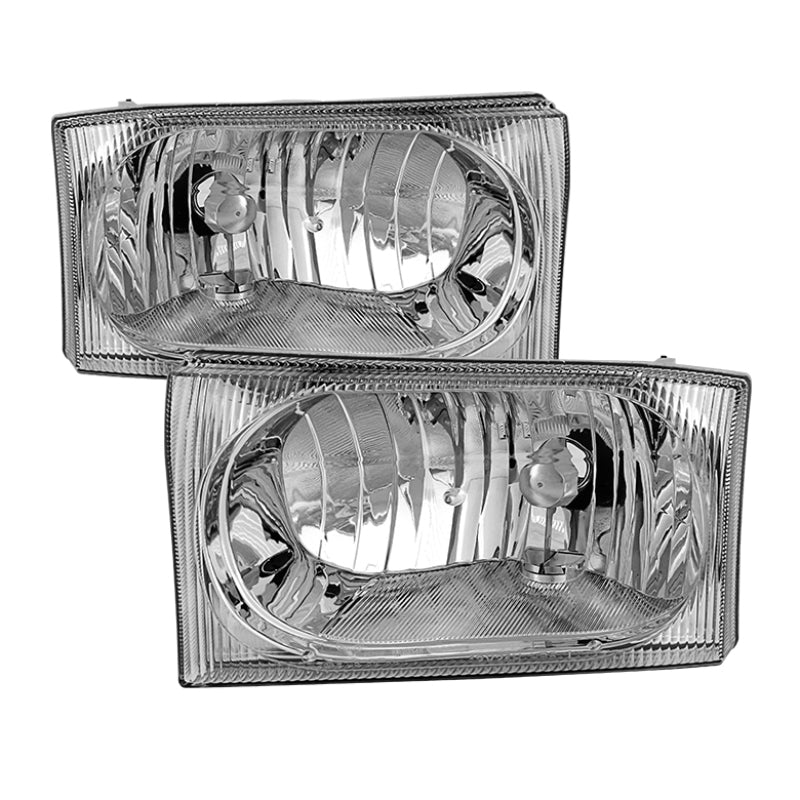 SPYDER Xtune Ford F250 F350 F450 Superduty Excursion 99-04 OEM Style Headlights Chrome HD-JH-FF25099-OE-C 9031403 9031403 Photo - Primary