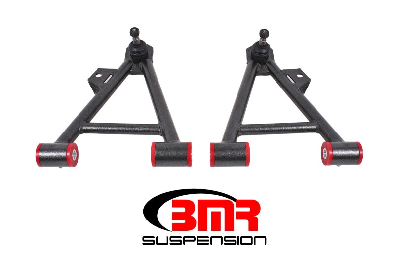 BMR 94-04 Mustang Lower Non-Adj. A-Arms (Coilover Only) w/ Tall Ball Joint (Poly) - Black Hammertone AA044H AA044H Photo - Primary