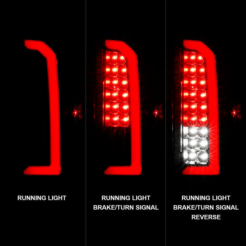 ANZO 15-21 Chevrolet Colorado Full LED Tail Lights w/ Red Lightbar Black Housing Clear Lens 311432 311432 User 1