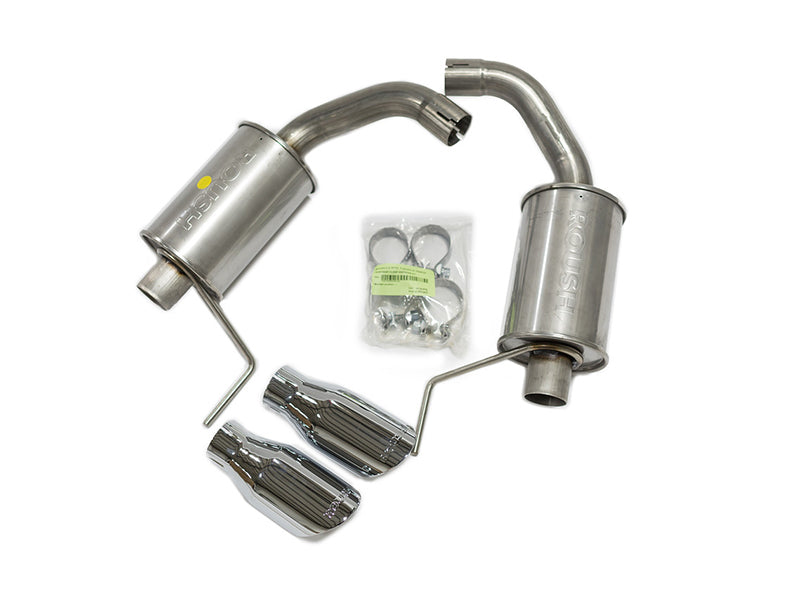 ROUSH 2015-2019 Ford Mustang 3.7L/2.3L V6/I4 Exhaust Kit w/ Round Tips 421837 421837 Photo - Primary