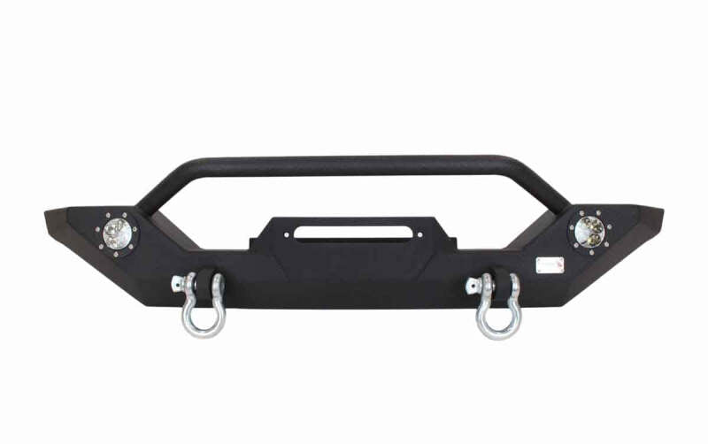 Fishbone Offroad 87-06 Jeep TJ/YJ Wrangler TJ/YJ Steel Front Bumper W/LEDs - Blk Textured Powercoat FB22016 FB22016 Photo - Primary
