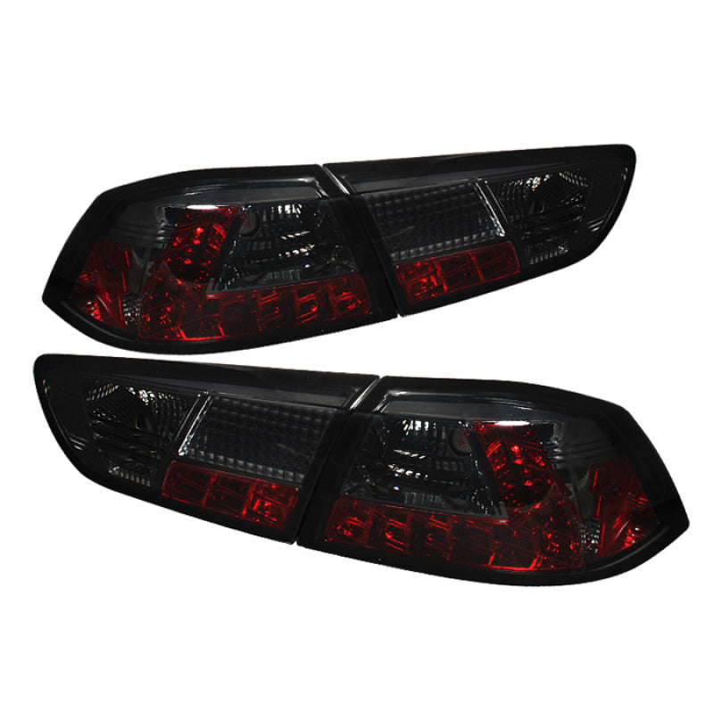 Spyder Mitsubishi Lancer/Evolution X 08-14 LED Tail Lights Smke ALT-YD-MITEVO1008-LED-SM 5030399 5030399 Photo - Primary
