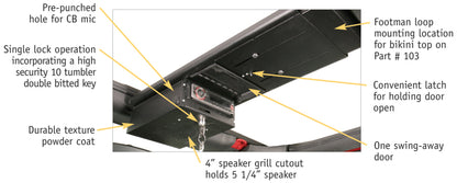 Tuffy Products Tuffy Jk Overhead Console- Blk- 2007+ Jk Wrangler 142-01 142-01 Photo - Close Up