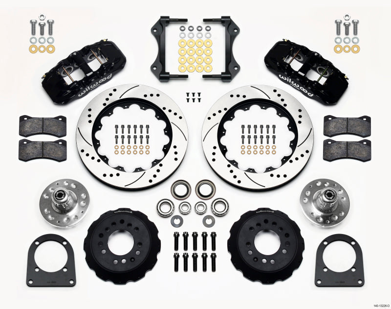 Wilwood AERO6 Front Hub Kit 14.00in Drilled TCI-IFS 71-78 (Pinto Based) 140-13226-D 140-13226-D Photo - Primary