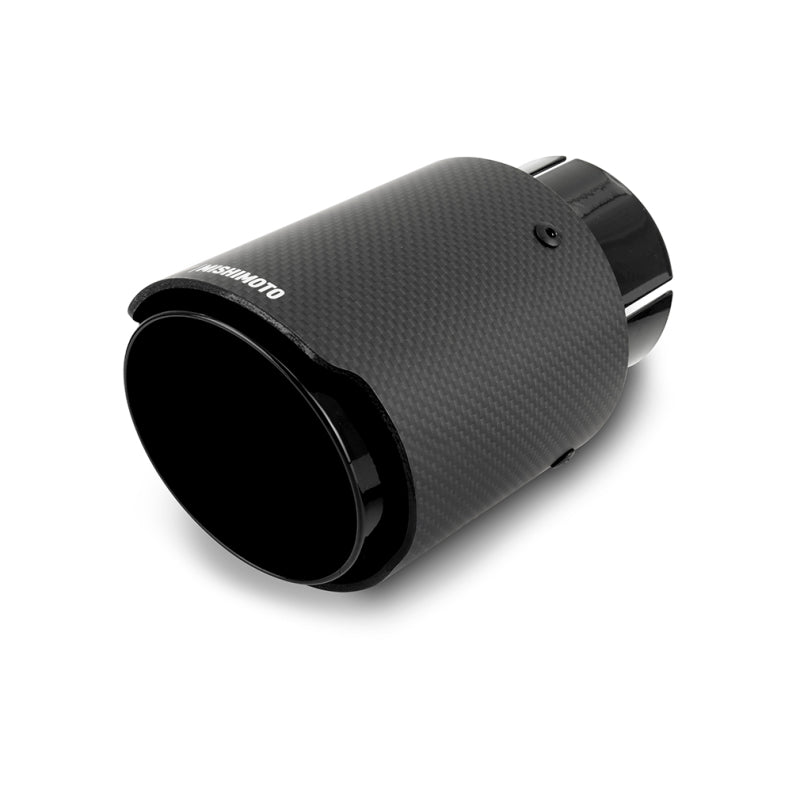 Mishimoto Carbon Fiber Muffler Tip 2.5in Inlet 3.5in Outlet Black MMEXH-TIP-CF25BK MMEXH-TIP-CF25BK Photo - Primary