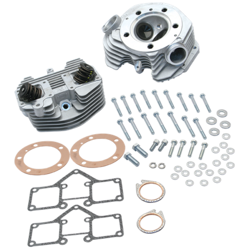 S&S Cycle 79-84 BT Super Stock 3-5/8in Bore Band Style Dual Plug Cylinder Head Kit - Natural 90-1488